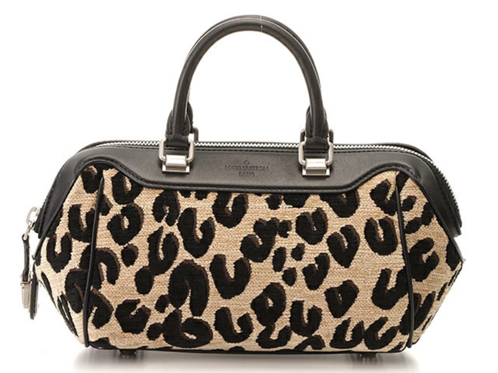 LOUIS VUITTON Baby Leopard Calfskin Canvas